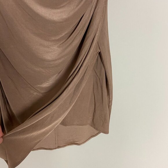 L'Agence Reagan Drape Front Pencil Skirt Womens Small S Beige Tan - Picture 2 of 6